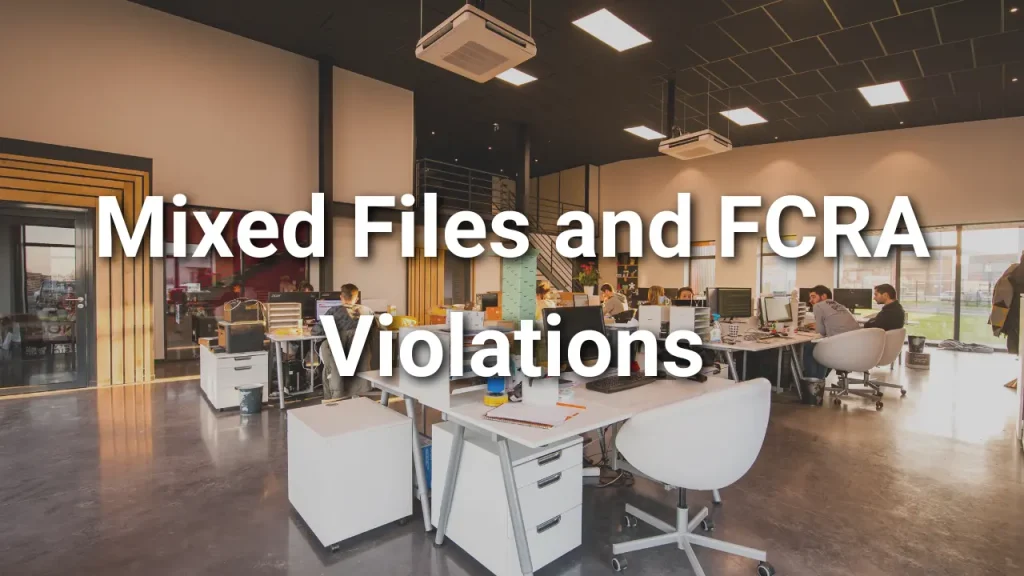 mixed files and fcra violations