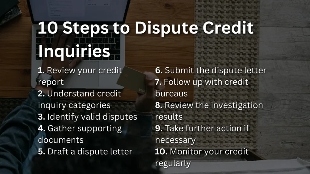 10 Steps to Dispute Credit Inquiries