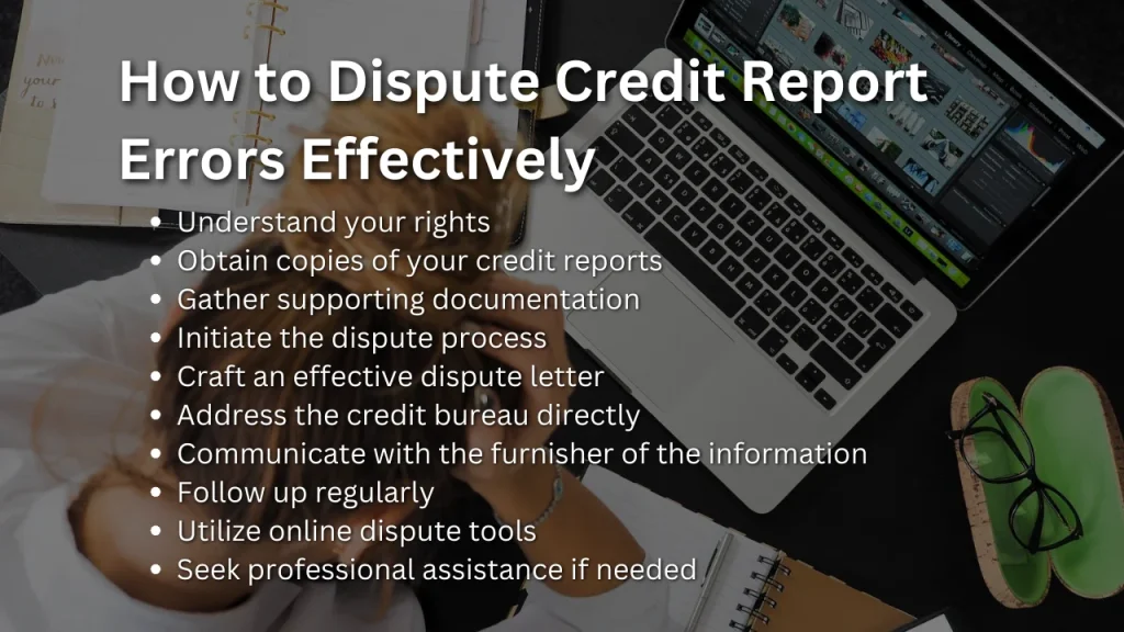 How to Dispute Credit Report Errors Effectively